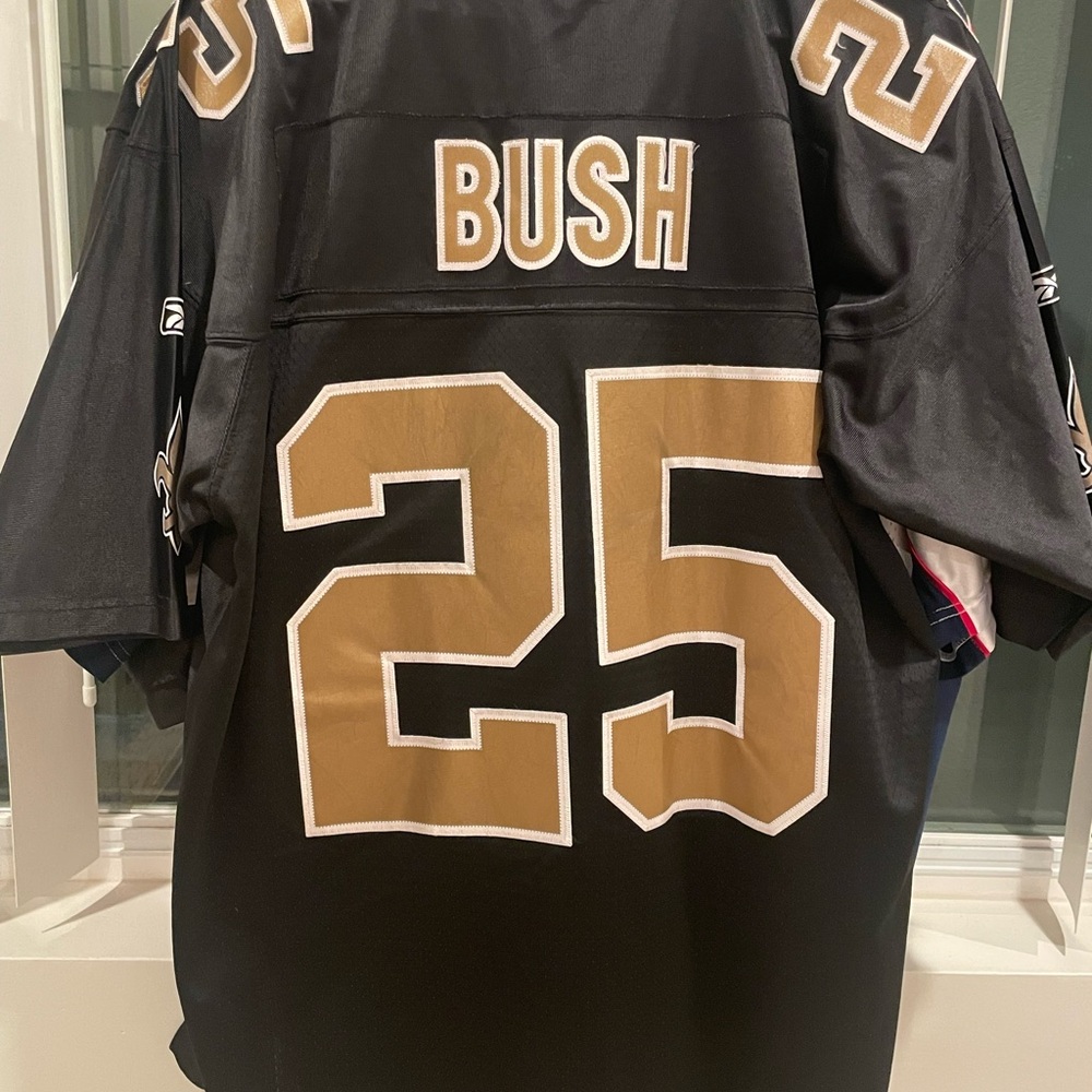 New Orleans Saints Reggie Bush #25 Reebok “Authentic” Jersey – XL +2 (Stitched)